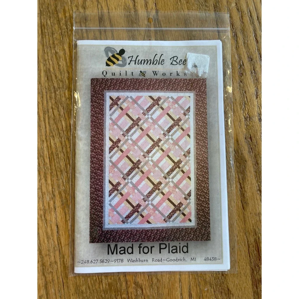 Sewing Quilt Pattern Humble Bee Quilt Works Mad for Plaid HBQ014 Amy Davidson